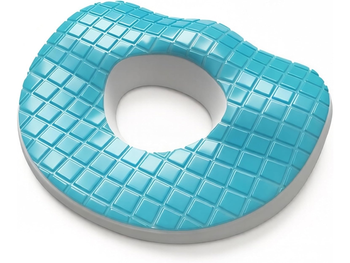 Travesseiro De Gel Em Formato Rosca, Espuma Viscoelástica Com Design Vazado, Almofada Em Formato De Rosca Para Aliviar