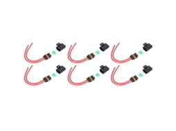 6pcs porta fusível inline ip66 à prova d'água 12awg 30a para barco carro