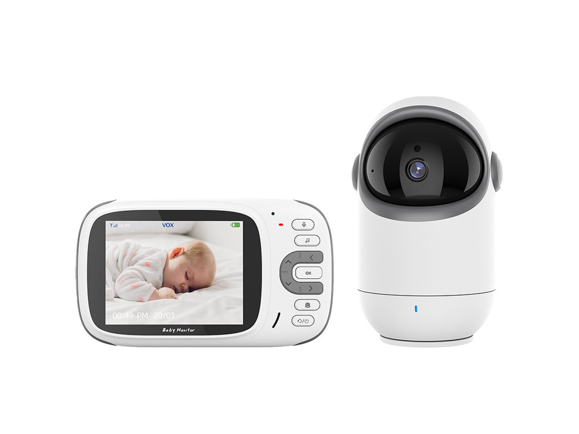 Intercomunicador Sem Fio para Bebê, Tela de 3,2 Polegadas, Visão Noturna, Áudio Bidirecional AQUAFORGE