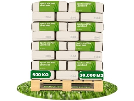 Semente de Grama para Gramado Infantil Resiliente 600 Kg para 3 Ha ORGANIFER