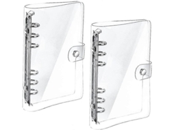2026 2 Capas de Carpeta A5 com Anéis, Transparentes 6 Buracos, Pvc e Metal, para Escritório e Escola