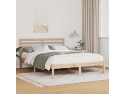 Vidaxl Estrutura Da Cama Com Cabeceira Castanho 120 X 190 Cm