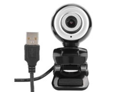 Câmera De Computador A848 480p Microfone Embutido Com Ângulo Ajustável Preta