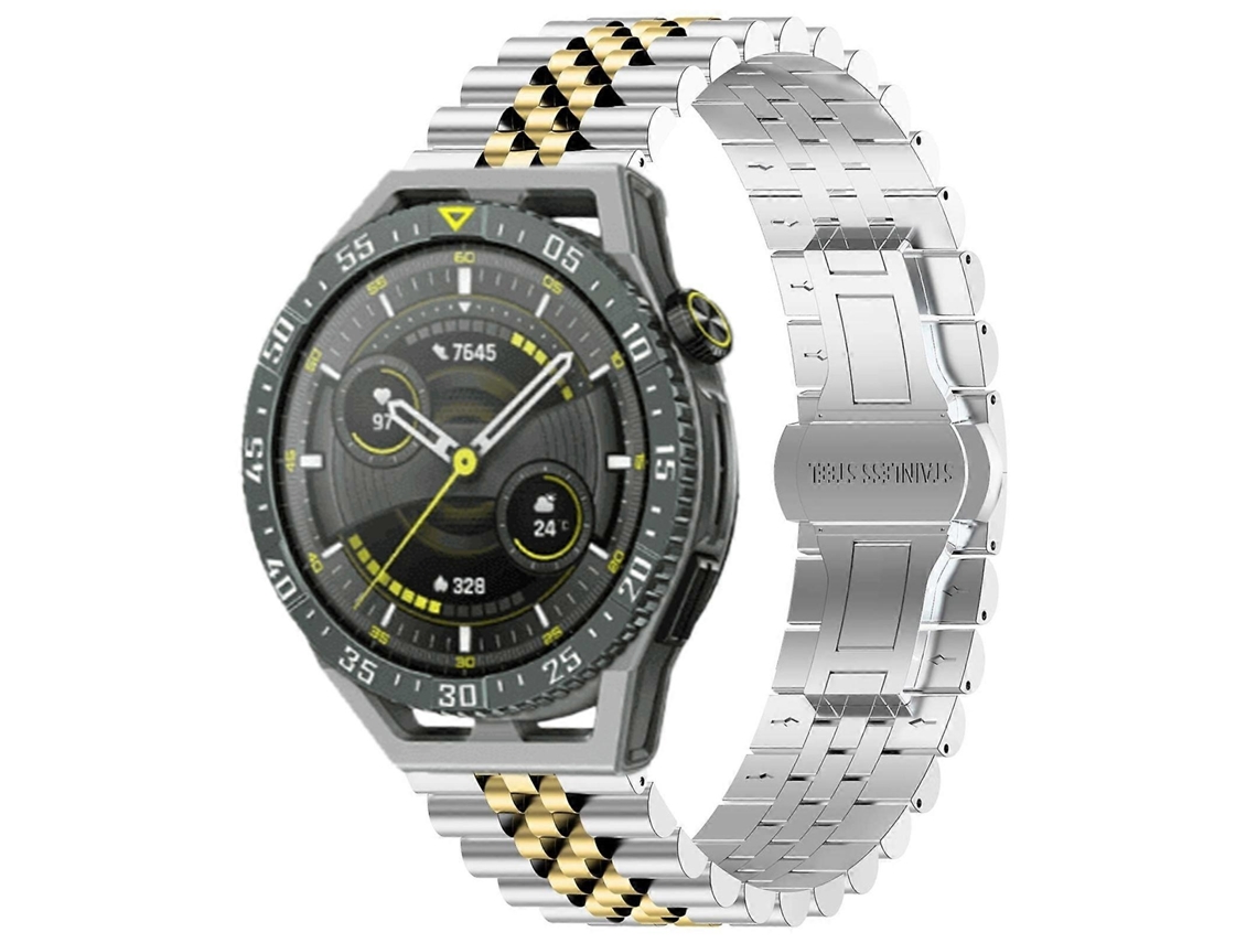 Pulseira De Aço Inoxidável Meia-lua Five Bull Para Huawei Watch Gt3 Se + Ferramenta Para Remoção Da Pulseira
