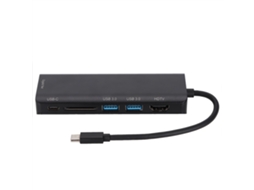 6 Em 1 Estação De Docking Multifuncional Usb3.0×2 Hdmi Cartão De Memória Lan Gigabit Type C