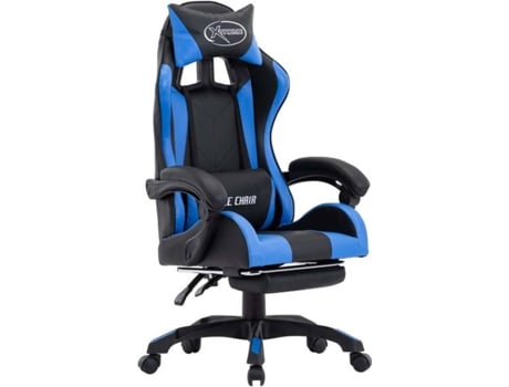 Cadeira Gaming VIDAXL (Azul - Couro Artificial)