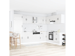 Vidaxl Gabinete Base Para Pia Lucca 2 Unid. Branco Brilhante