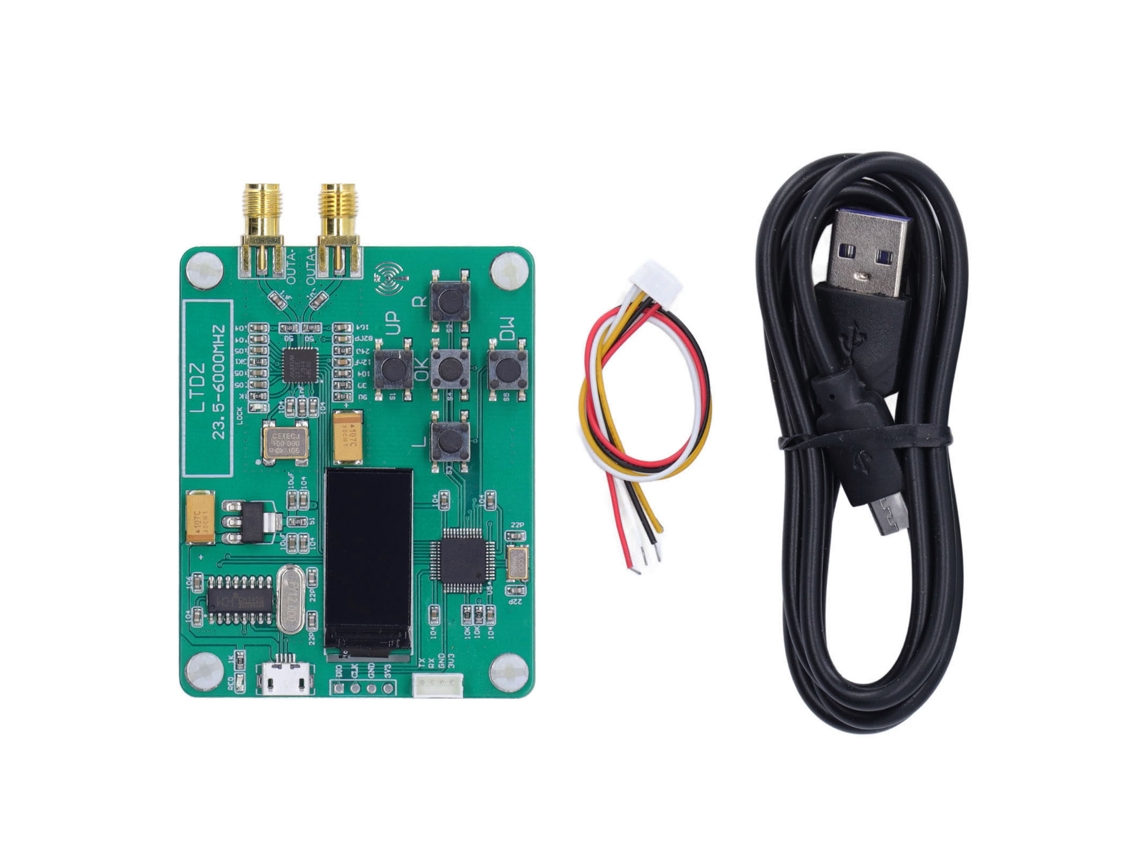 Módulo Gerador de Sinal Fonte Rf 23.5 6000mhz Usb 5v Placa Componente Eletrônico