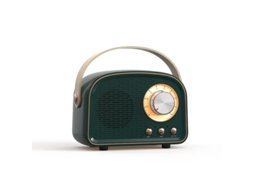 Mdug Mini Caixa De Som Portátil Retro Bluetooth Sem Fio Estéreo Mp3 Player Suporta Cartão Tf (verde)