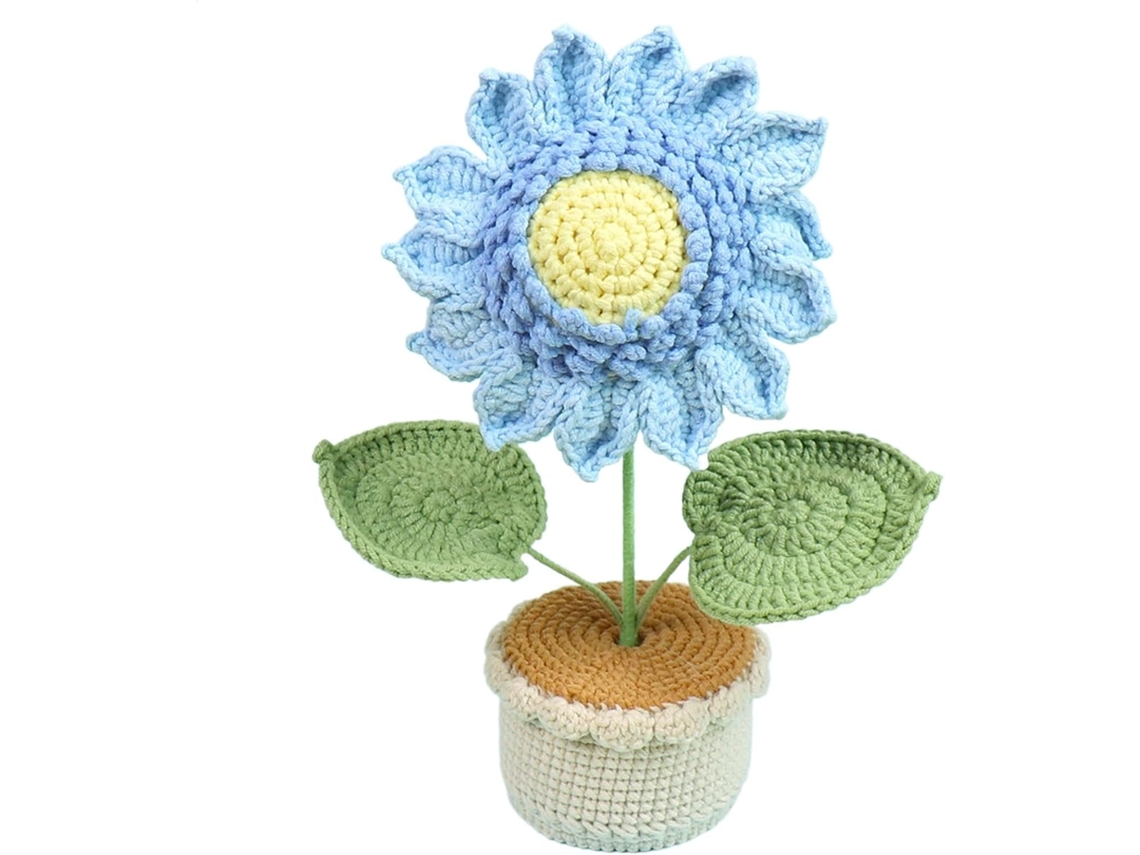 Decoração De Escritório Com Flores Tricotadas, Painel De Crochê |