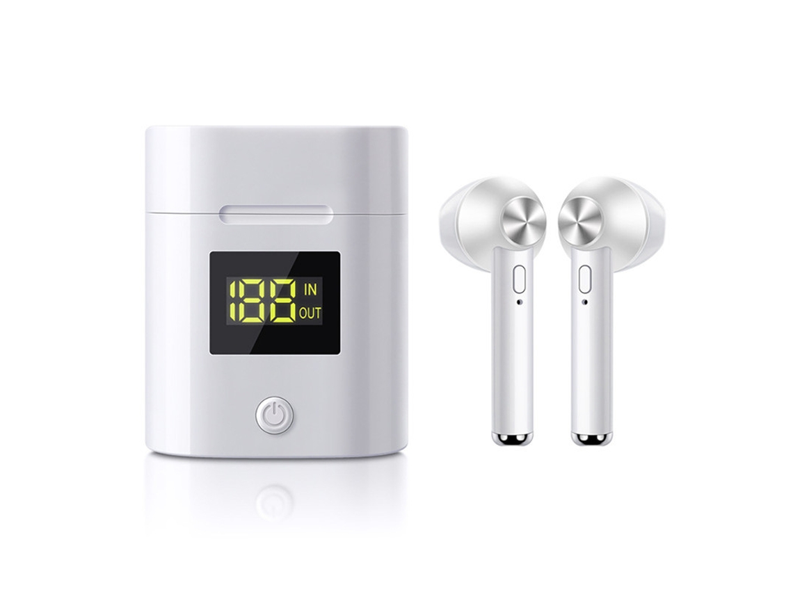 Fones De Ouvido Sem Fio Bluetooth, Bluetooth 5.0, 120 Horas Em Standby, Branco