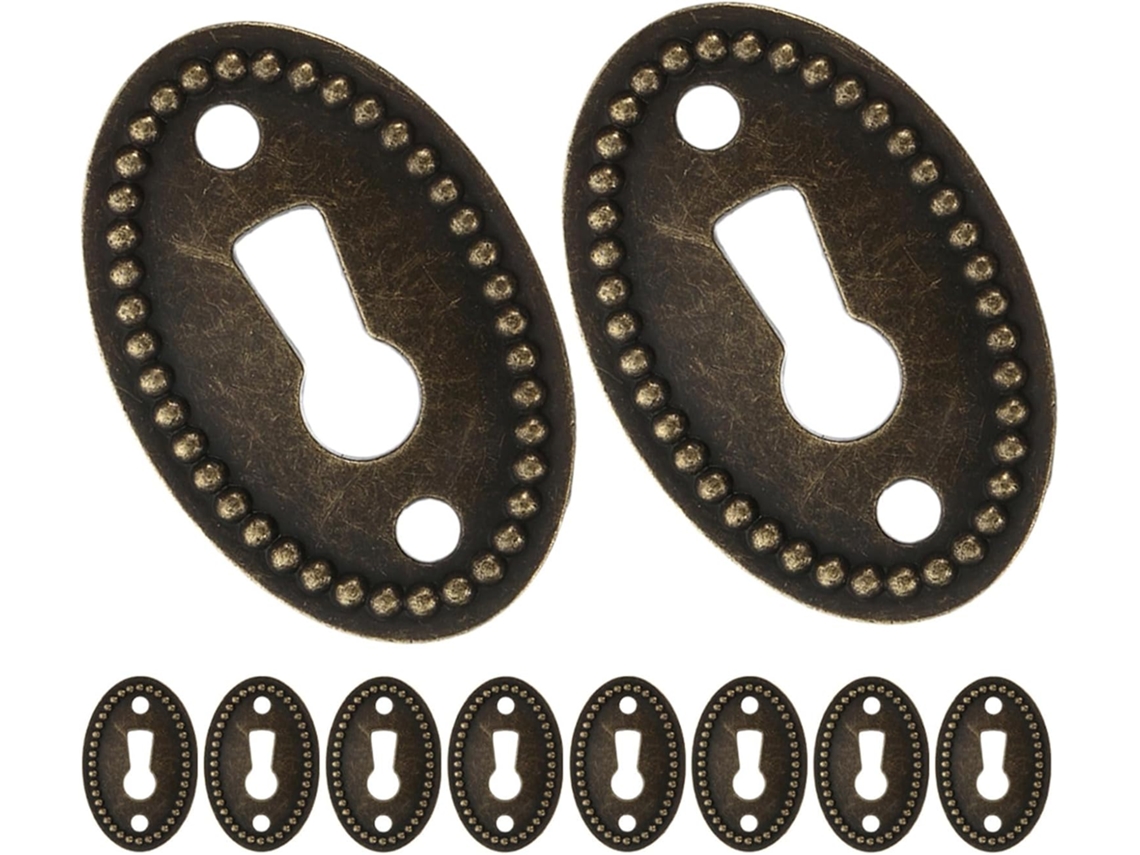 Placa De Cobertura Oval Para Fechadura Em Liga Zinco, 10 Peças, Estilo Vintage
