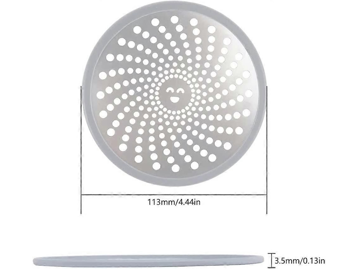 Ralo Para Chuveiro Com Filtro De Cabelo, 4,5 Polegadas, Em Aço Inoxidável, Para Banheiro E Cozinha, Prata