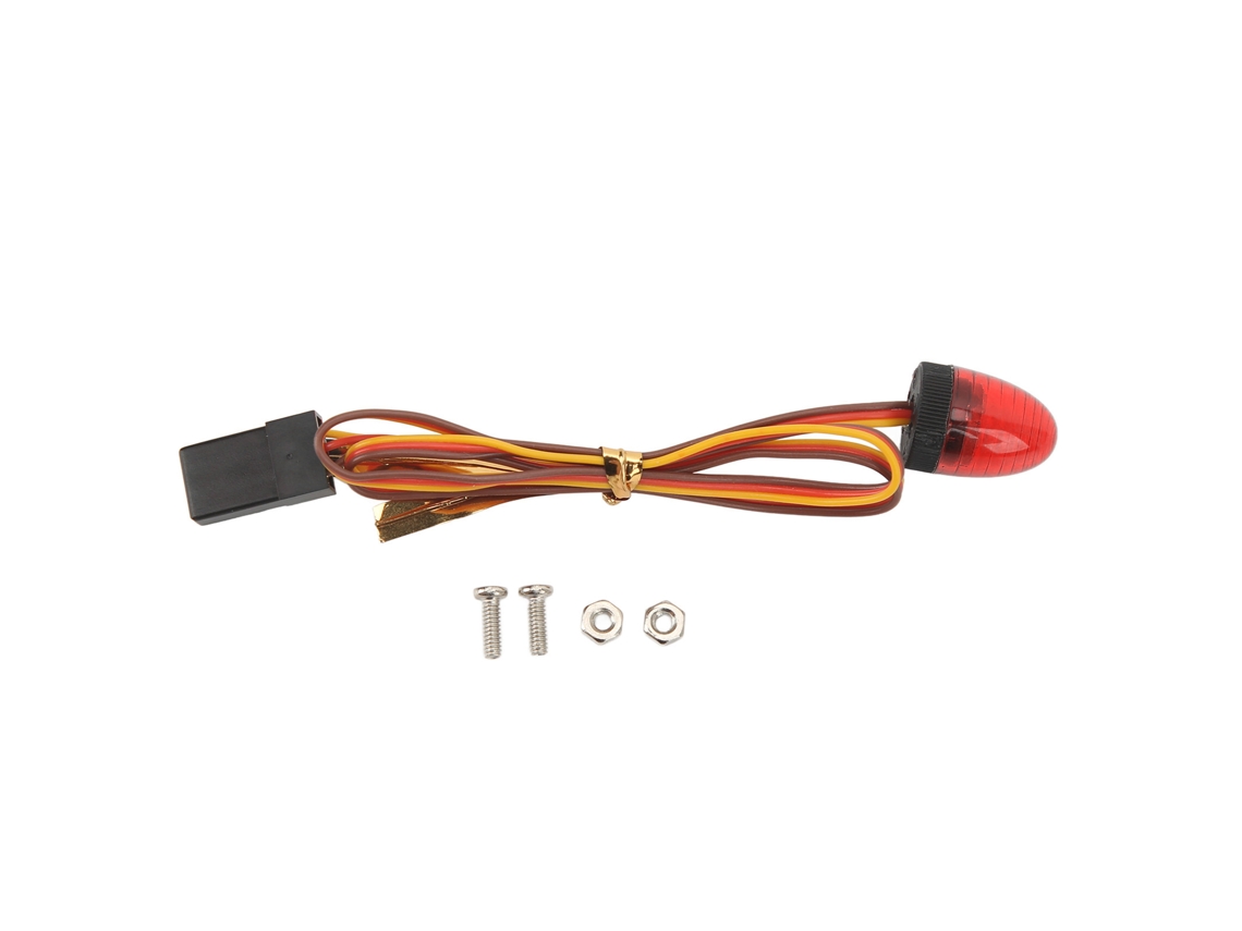 Mali luz de Alarme para Carro Rc 5 Modos de Luz Alta Simulação Redonda Led Compacta 10x15mm para Carro Rc 1/10 Vermelha