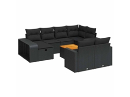 Garden Sofa Set, Garden Sofa Sets Vidaxl Preto Rattan / Vime (n/a)