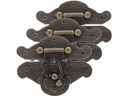 Conjunto de 3 peças em madeira Argola vintage na liga Zinco, ideal para gavetas e guarda-roupas.