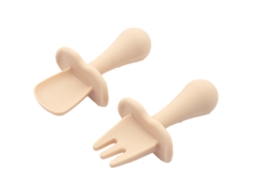 Utensílios para Bebés e Crianças para Auto-Alimentação Conjunto de Colher e Garfo para Desmame Guiado NEVEANCE