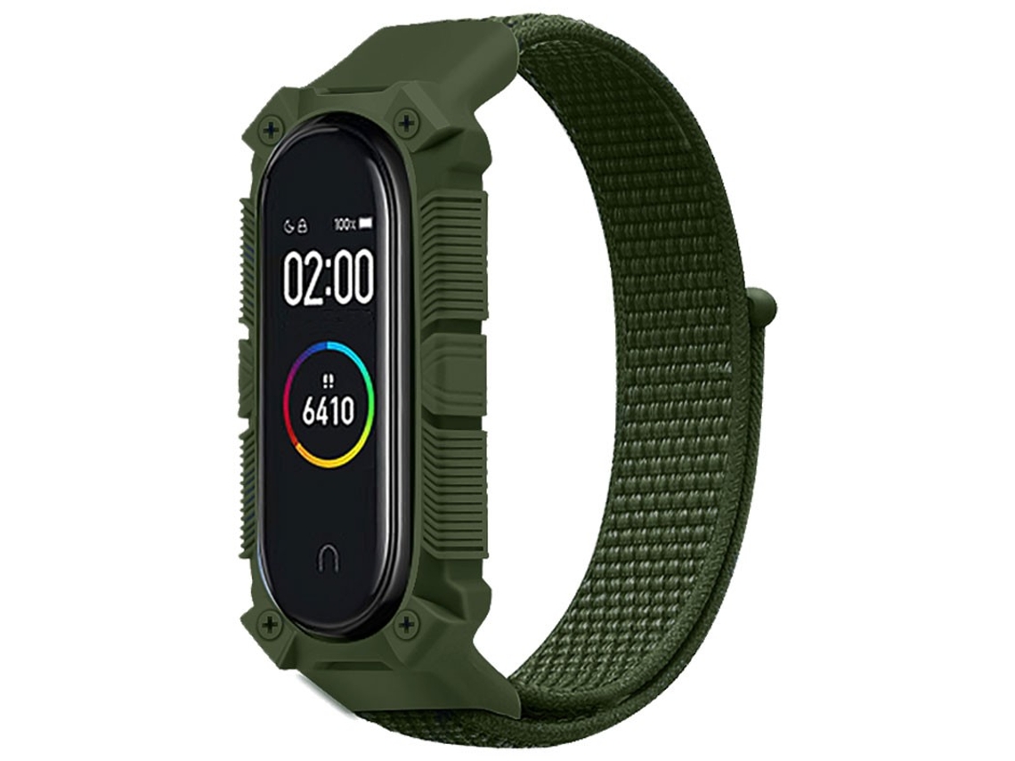 Pulseira de Nylon Rugged Verde Xiaomi Mi Smart Band 6 / Mi Band 5 / Amazfit Band 5 Oem
