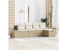 Vidaxl Conjunto De Sofás 5 Unid. Vime Pe