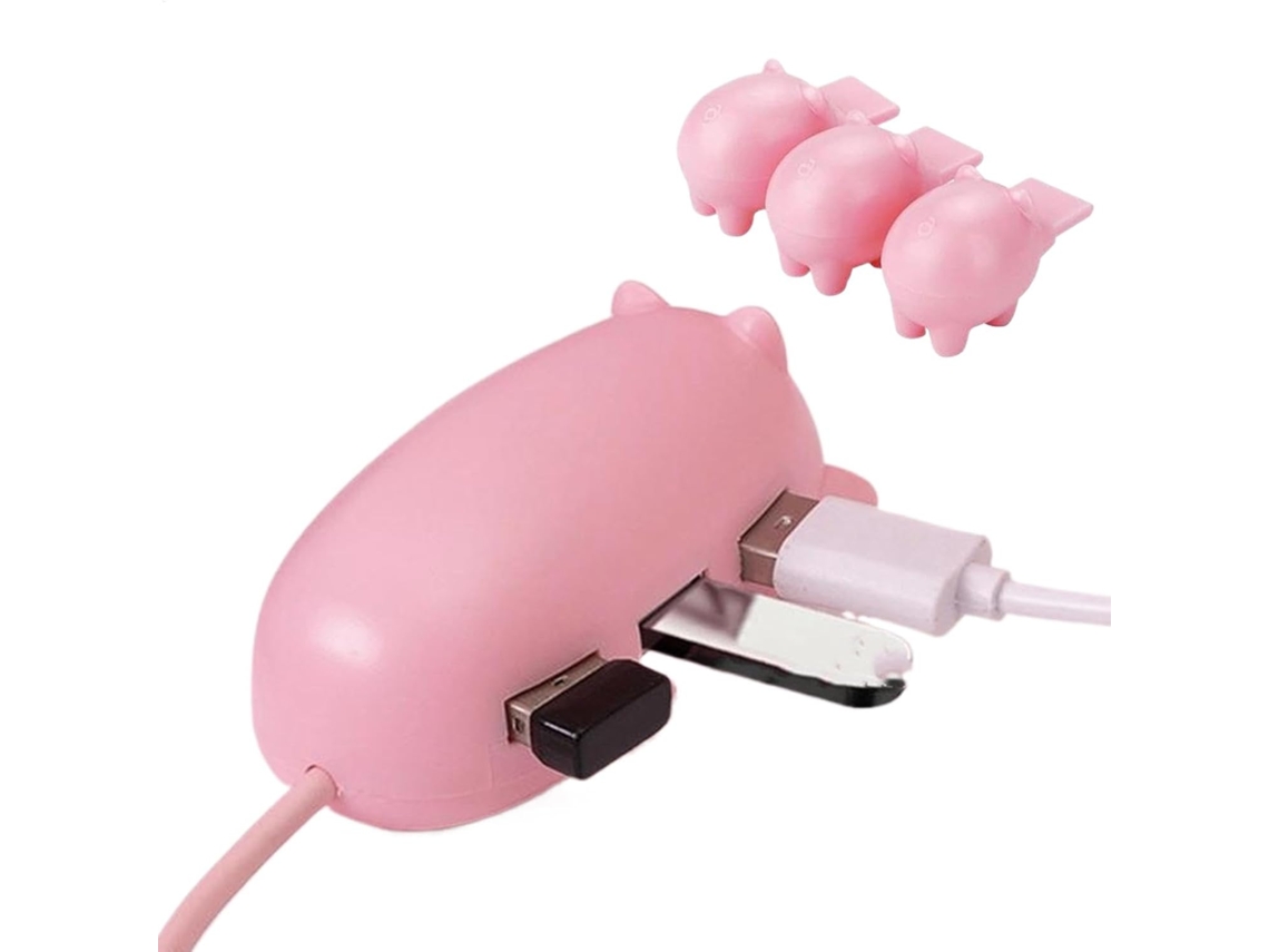 Hub Usb Com Design De Animais Fofos, 3 Portas, Transferência Rápida 5