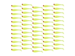 Isca Artificial Silicone Lures Paddle Tail 50pcs Verde