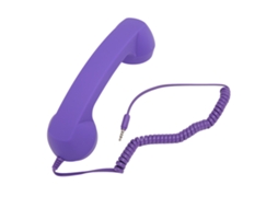 Aetheria fone de Ouvido com Fio Retrô Anti radiação 3.5mm para Celular e Computador Roxo