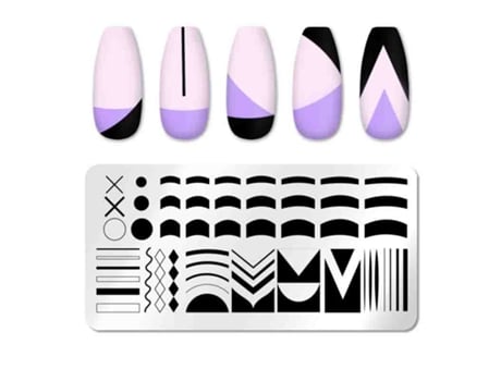 Placas Carimbo retangulares de aço inoxidável para arte em unhas faça você mesmo, modelos de imagem para arte em unhas, 14 padrões diferentes, beleza completa