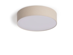 Plafón Circular Lino Ø500 Mm Ranje Bege