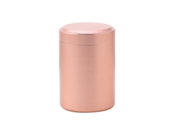 Mini Caixa de Chá de Metal, Recipiente Pequeno e Portátil MDUG (2 Peças em Ouro Rosa)