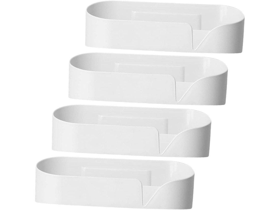 Organizador De Banheiro De Parede Com 4 Peças, Branco, Para S De Chuveiro. Gokoco