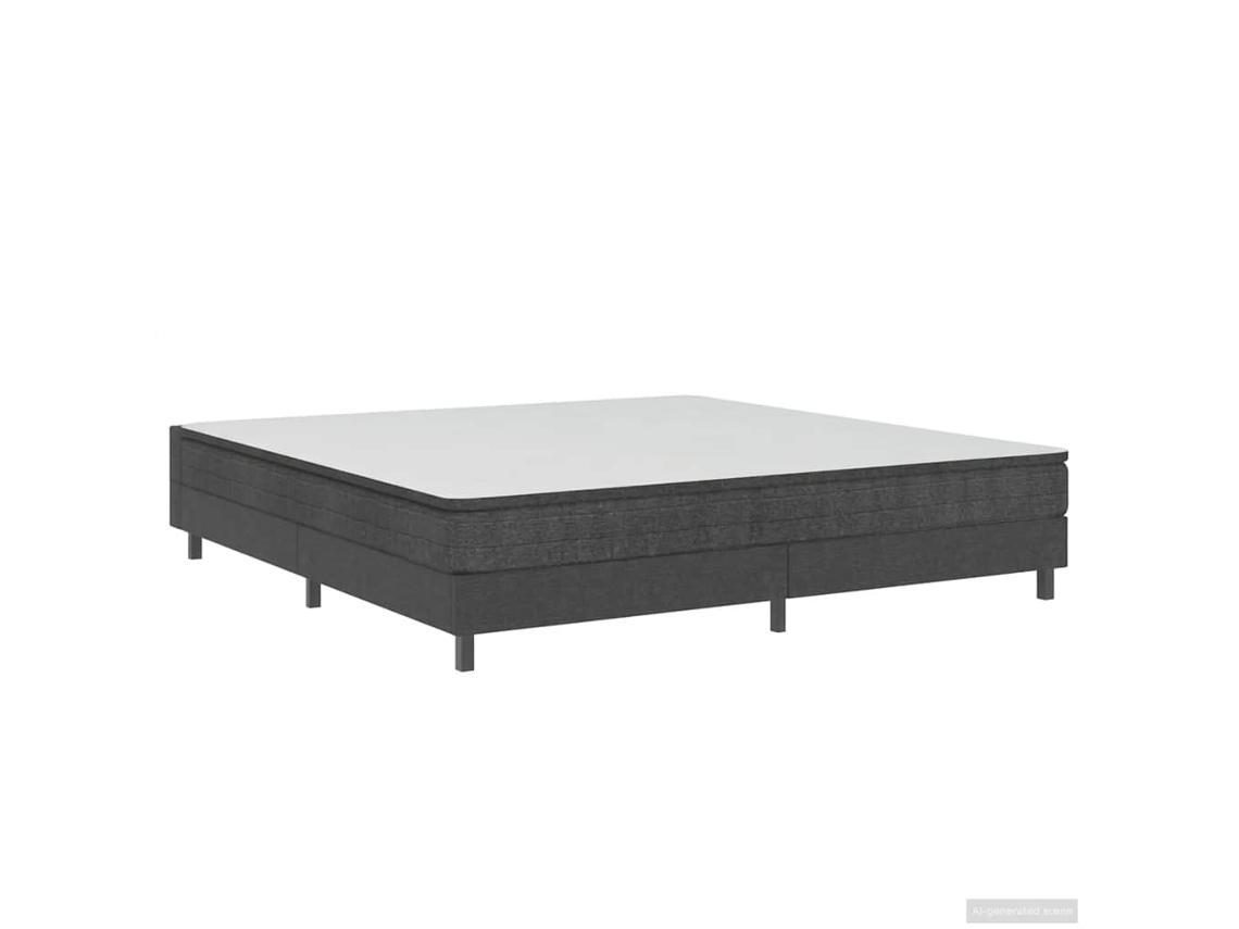 Cama Boxspring 200x200 Cm Tecido Cinzento MAISON EXCLUSIVE
