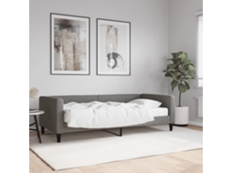 Vidaxl Sofá-cama Com Colchão 90x190 Cm Tecido Cinzento-escuro
