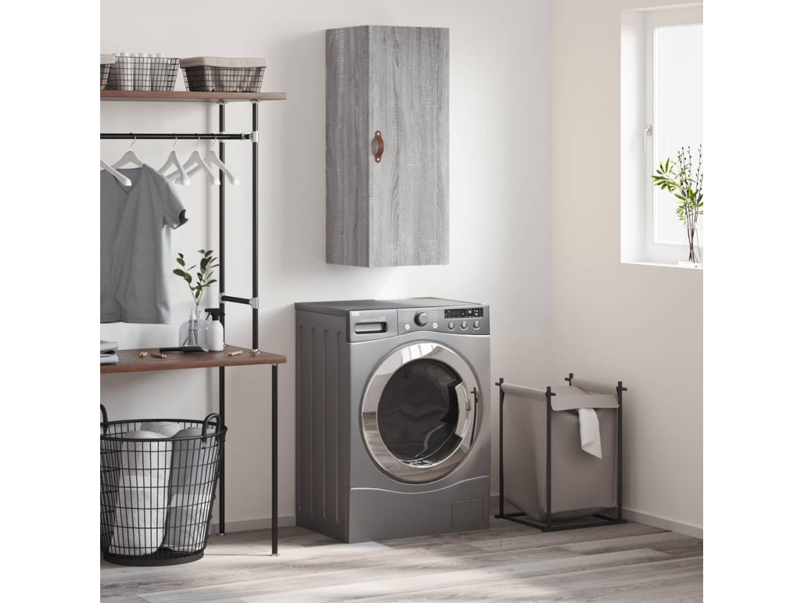Armario de pared 34,5x34x90 cm Gris Sonoma