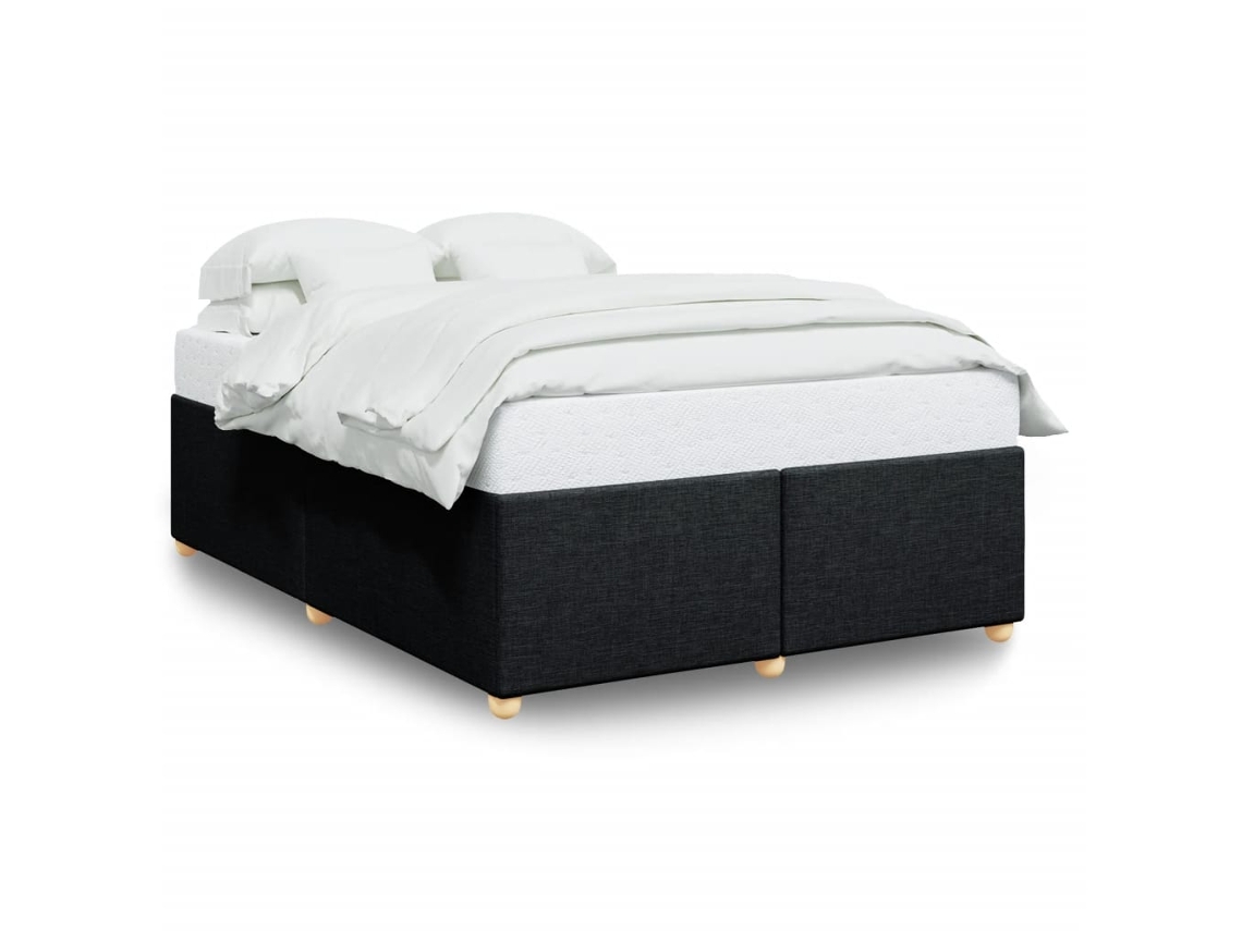 Bed Frame, Bed Frames Vidaxl Preto Tecido (140 X 200 Cm)