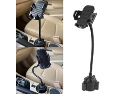 Lurelia Suporte Para Telemóvel Em Porta-copos De Carro 5,5 Cm 10 Cm 28,5 Cm 38,5 Cm Pescoço De Ganso Rotação 360° Preto
