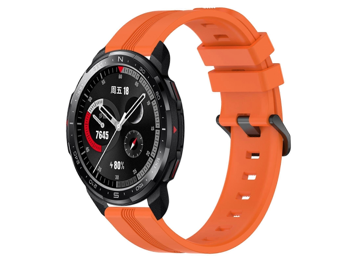 Pulseira De Silicone Listrada Côncava De 22 Mm Para O Relógio For Honor Gs Pro.