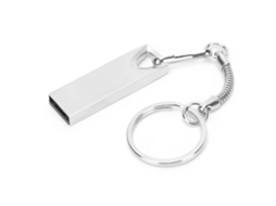 2026 pendrive Usb 2.0 de Metal Mini Portátil Memory Stick Con Anillo Triangular 128g Plata Suministros de Computadora