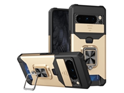 Capa Hibbent Para Google Pixel 11 Pro Xl Com Compartimento Para Cartão (dourado)