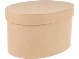 Caixa Oval Para Biscoitos Tidtaleo, 18x13x10 Cm, Em Papelão Kraft Rígido, Recipiente De Papel Para Doces, Caixa Pequena