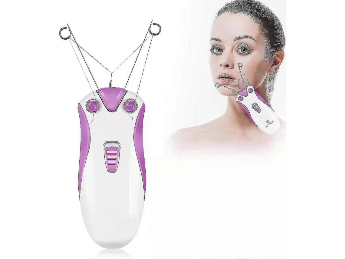 Depilação Facial Elétrica Sem Fio Para Mulheres, Removedor De Cabelo Facial Liberado Removedor De Algodão Depilador De Linha Para Remoção Rápida