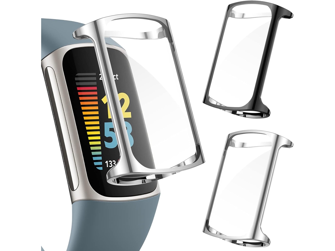 Conjunto de Películas de Ecrã Filme Protetora Completa para Fitbit Charge 5 HONGWE. Pele Sintética (2un)