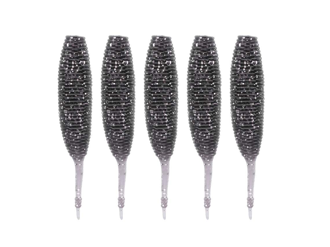 Soft Bait (simulated Fish Lure, Lure Fishing) 9cm/8g Fat Flying Pupa Potato Bee Pupa Lure (5 Pieces Per Pack) (black Body With White Stars)