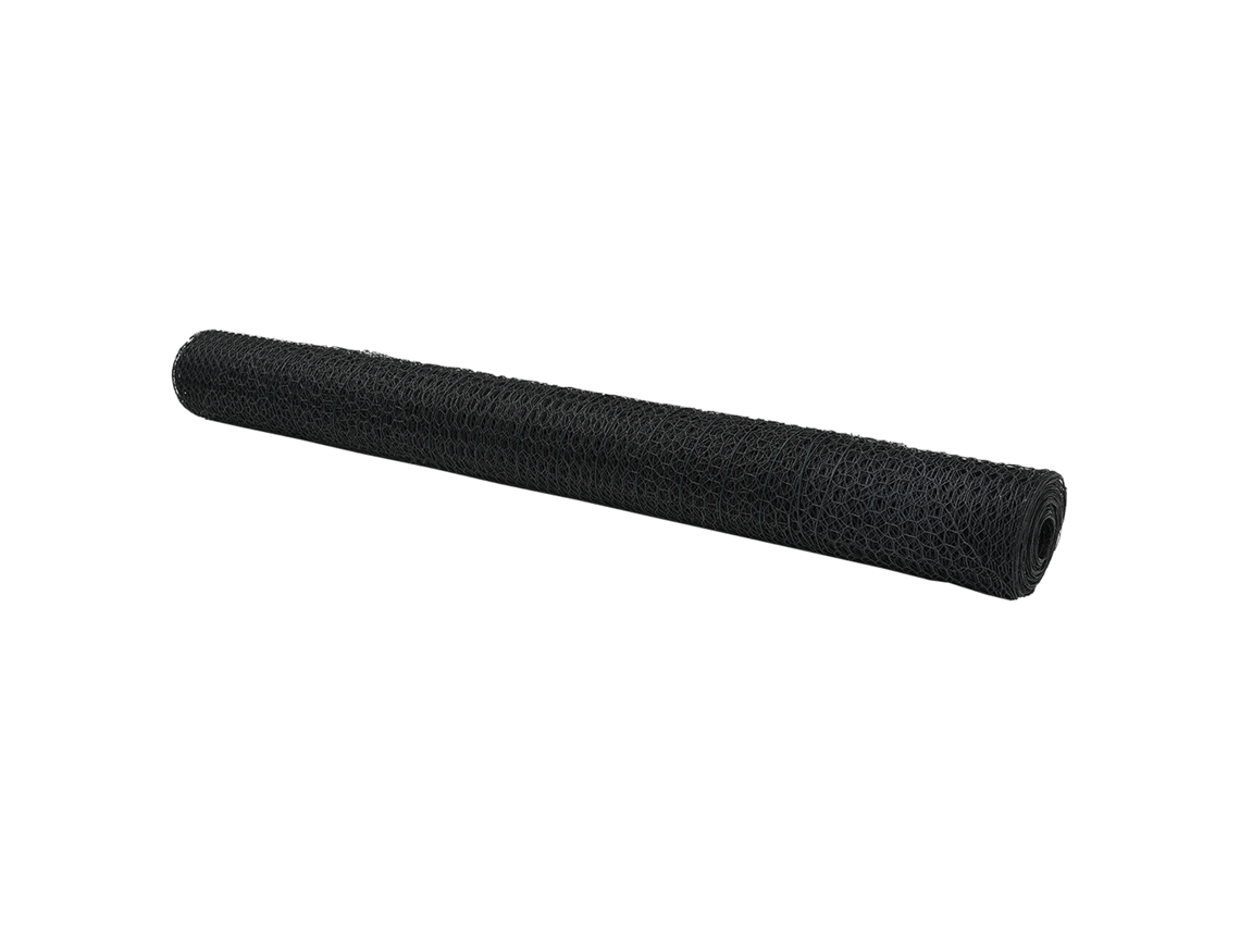 Conjunto 1 Cerca Hexagonal Vidaxl Cinzento Pvc (1 X 50 M)