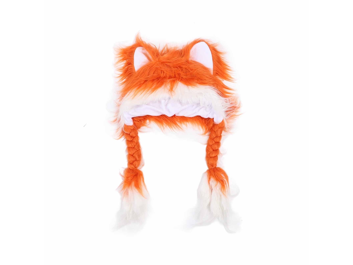 Ats gorro de Orelhas de Gatso Feito À Mão Suave e Peludo para Cosplay, Festa, Dia de São Valentim, Natsal Laranja e Branco
