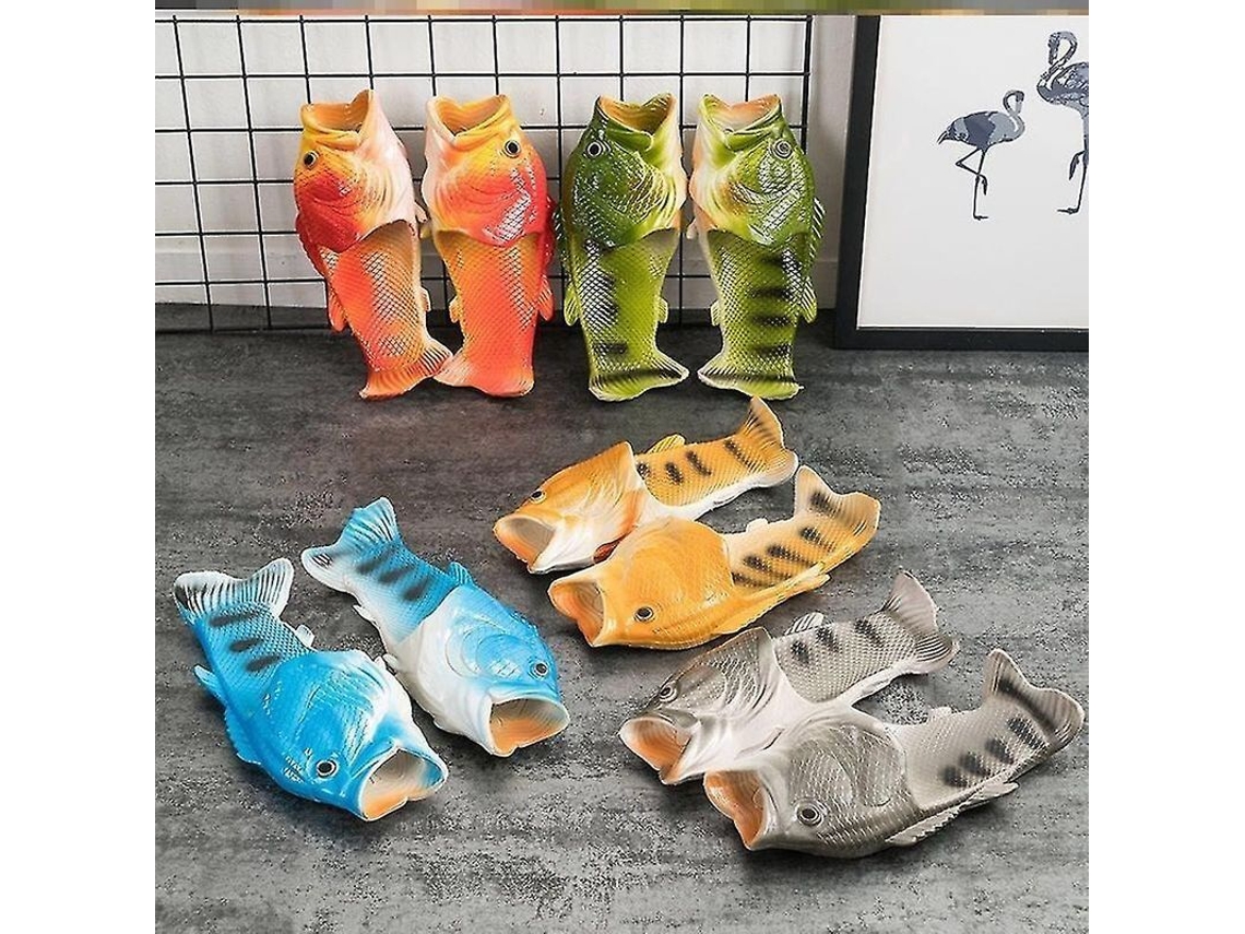 Chanclas Unisex Verão com Design 3D de Peixe S/MARCA