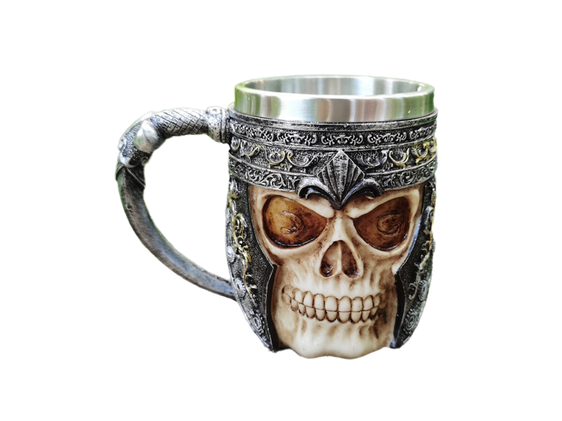 Caneca de Café Caveira Mythical Brew Companion, Aço Inoxidável AQUAFORGE