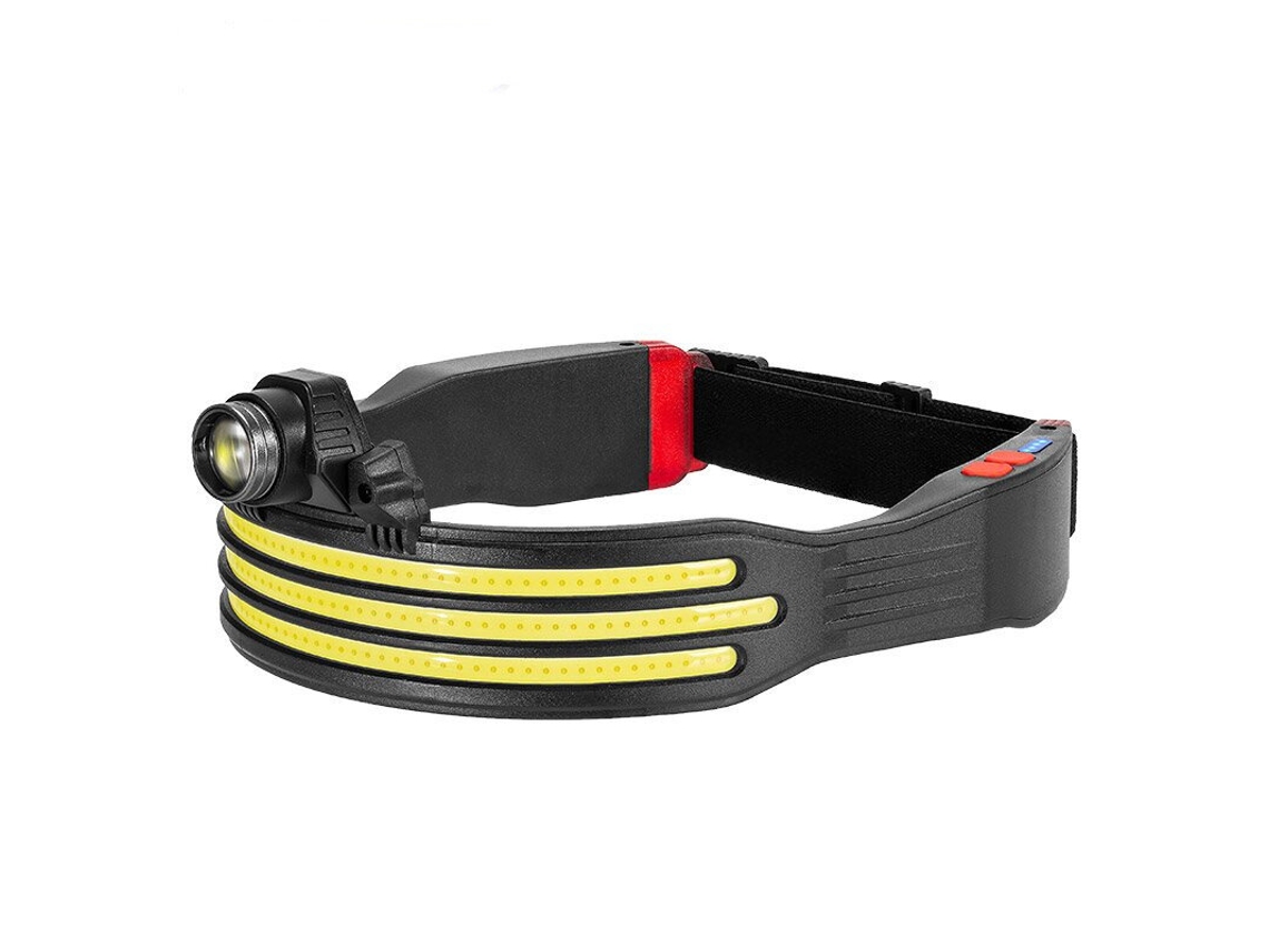 Lanterna De Cabeça Inteligente De Led Branca + Vermelha 350 Lúmens Recarregável Via Usb Para Ciclismo Aventuras E Pesca