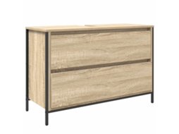 Gabinete para Lavatório com Gavetas Carvalho Sonoma 90x34,5x60 cm MAISON EXCLUSIVE