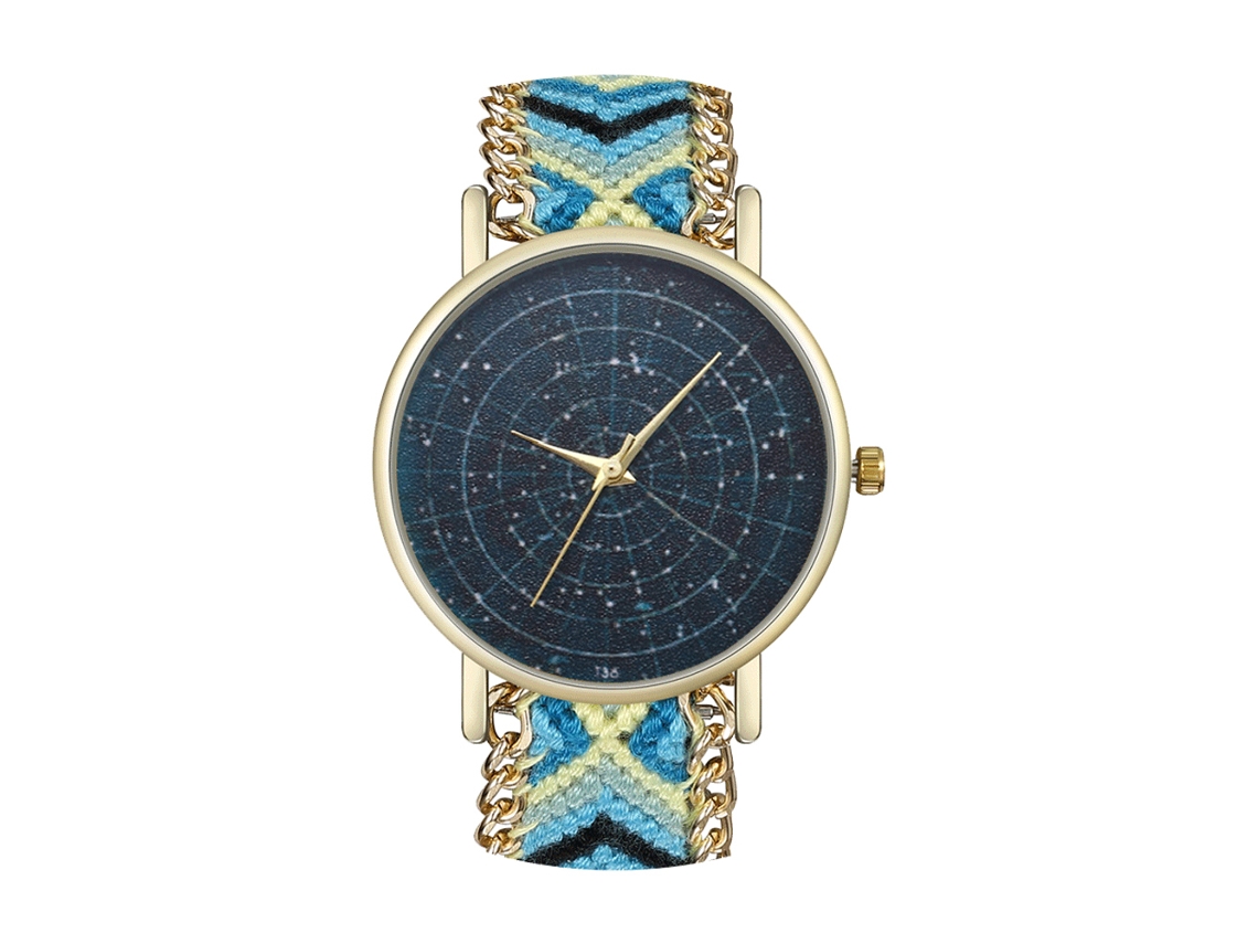 Relógio de Pulso Fashion de Quartzo com Pulseira de Lã Tejida Presente (9)