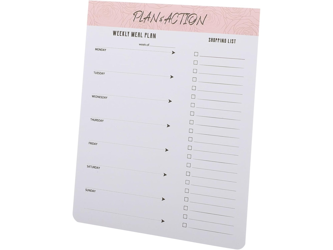 Bloco de notas multifuncional A5 destacável com 100 folhas pautadas para mesa e papel.